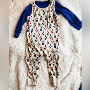 3T Hanna Andersson Gnome Print Romper